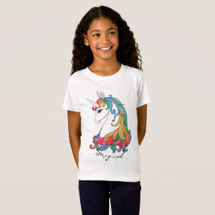 Watercolor cute rainbow unicorn T-Shirt