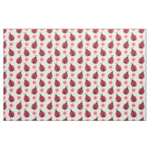 watercolor cute red ladybugs polkadots