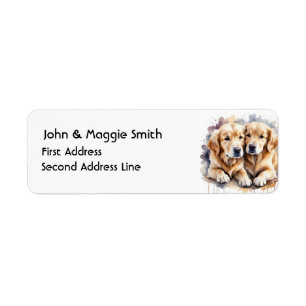 Watercolor Cute Retriever Dog Puppy