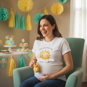Watercolor cute simple Sun Mommy to Be Tee