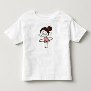 Watercolor Cute Stick Girl Big Smile Beautiful Toddler T-Shirt