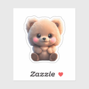 Watercolor cute teddy bear