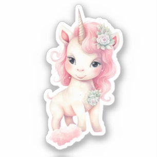 watercolor cute unicorn