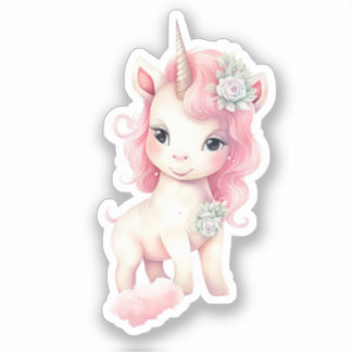 watercolor cute unicorn