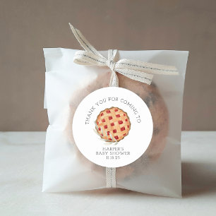 Watercolor Cutie Pie Baking Thank You Classic Round Sticker