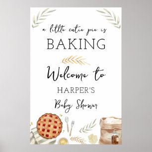 Watercolor Cutie Pie Baking Welcome Sign