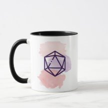 Watercolor d20 Mug