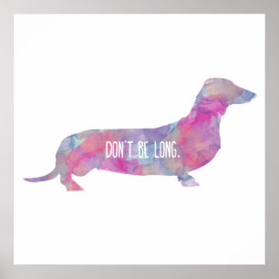 Watercolor Dachshund Art Poster