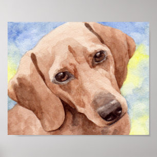 Watercolor Dachshund Art Print