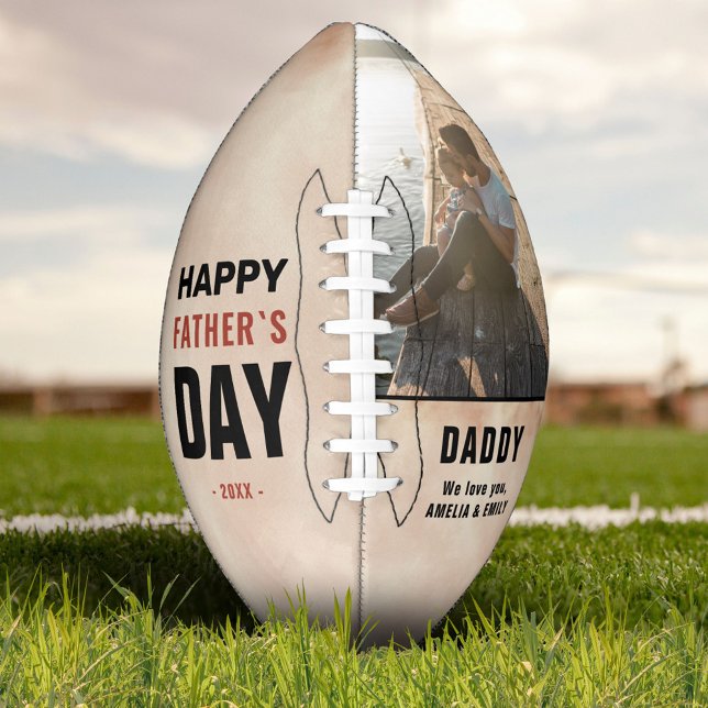 Watercolor Daddy Happy Father`s Day Photo American Football (Creator Uploaded)