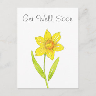 Watercolor Daffodil 2 Postcard