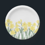 Watercolor Daffodil Ditzy Floral Paper Plate<br><div class="desc">Set the prettiest table with these watercolor daffodil patterned paper plates! Shop the collection for more beautiful daffy printed goods. To see more work and learn about this artist,  visit her at www.theprintsprincess.com and www.instagram.com/theprintsprincess</div>