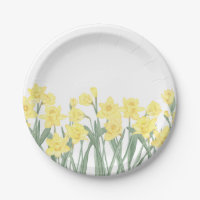 Watercolor Daffodil Ditzy Floral