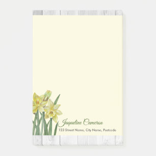 Watercolor Daffodils Botanical Illustration Post-it Notes