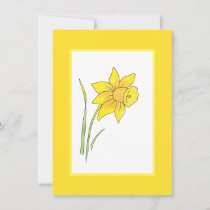 Watercolor Daffodils Card