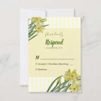 Watercolor Daffodils Flower Portrait Illustration