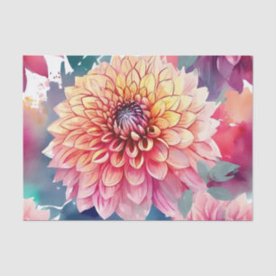 Watercolor Dahlia Summer Tissue Paper