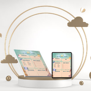 Watercolor Daily Ramadan Activity Planner  Notepad