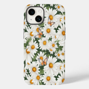 Watercolor Daisies and Monarch Butterflies iPhone 14 Case