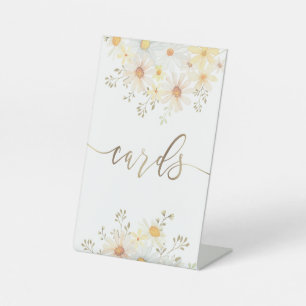 watercolor daisies  cards sign