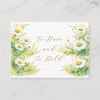 Watercolor daisies enclosure card