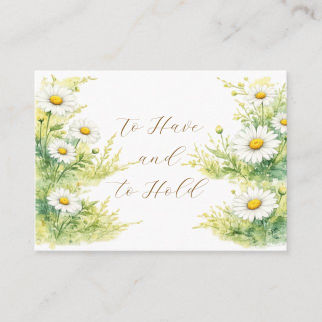 Watercolor daisies enclosure card (Front)