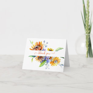 Watercolor daisies personalised card