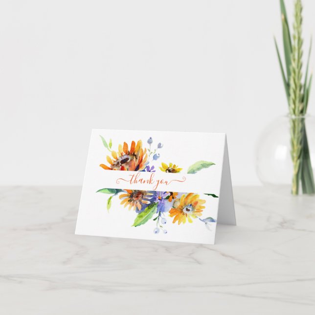 Watercolor daisies personalised   card (Front)