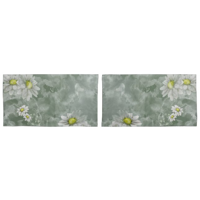 Watercolor Daisies Pillowcase (Front-Set)