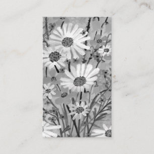 Watercolor Daisy Bouquet Elegant Chic Floral  Business Card