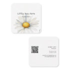 Watercolor daisy business card