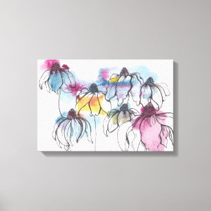 Watercolor Daisy Canvas Print