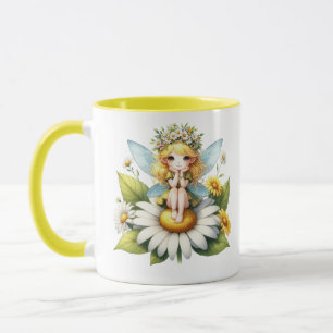 Watercolor Daisy Fairy Mug
