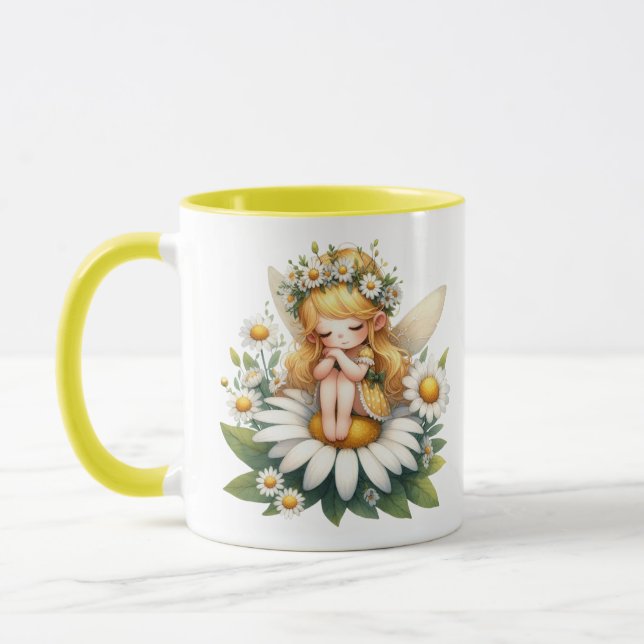 Watercolor Daisy Fairy Mug (Left)