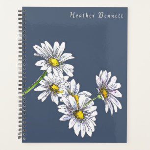 Watercolor Daisy Floral Boho Christmas Gift Planner