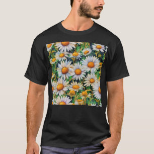 Watercolor Daisy Flowers Garden T-Shirt
