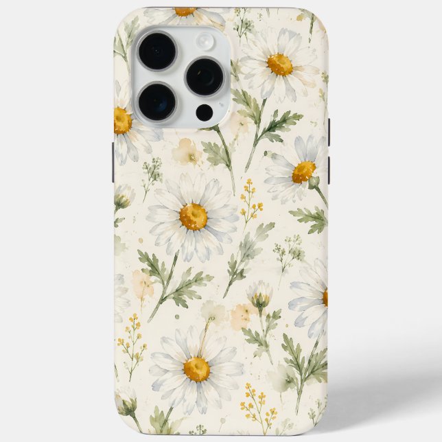 Watercolor Daisy Wildflower Botanical Case-Mate iPhone Case (Back)