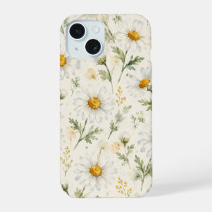 Watercolor Daisy Wildflower Botanical iPhone 15 Case