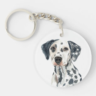 Watercolor Dalmatian Key Ring