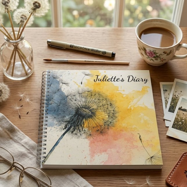 Watercolor Dandelion Diary  Notebook (Creator Uploaded)