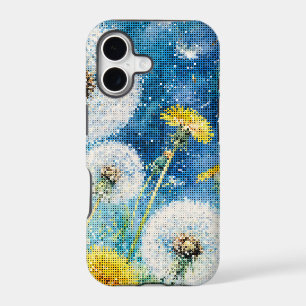 Watercolor Dandelion Dreams Geometric Floral