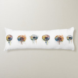 Watercolor Dandelion Series Floral Art Body Cushion