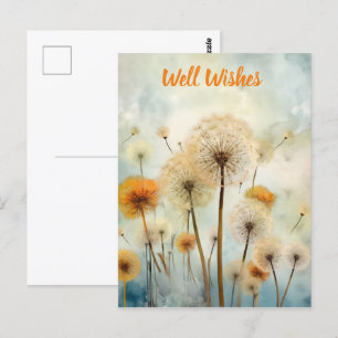 Watercolor Dandelions  Postcard