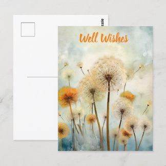 Watercolor Dandelions  Postcard