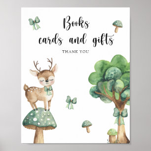 Watercolor Deer - books cards and gifts poster