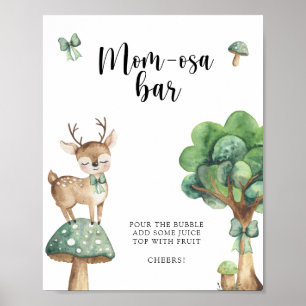 Watercolor Deer - Mum-osa bar Poster
