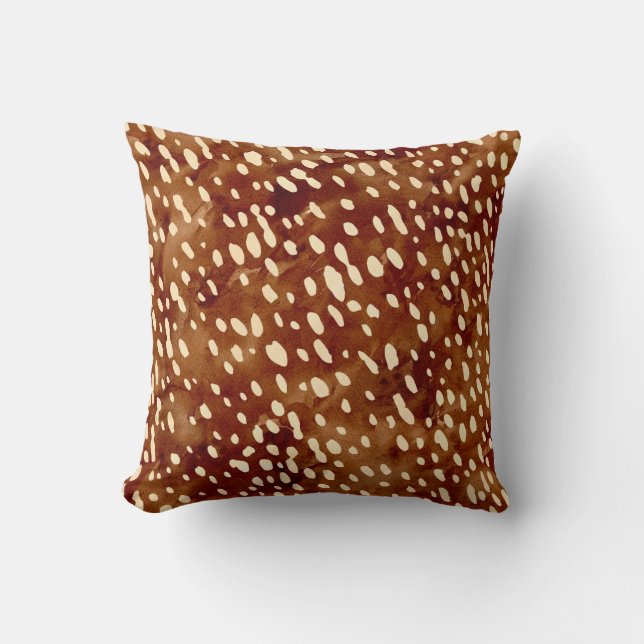 Watercolor Deer Print Cushion (Front)