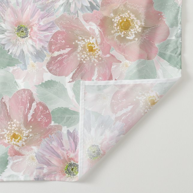 Watercolor delicate flowers.  tapestry (Detail)