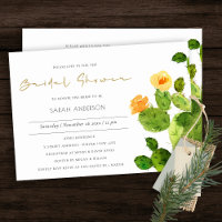 WATERCOLOR DESERT CACTUS FLORAL BRIDAL SHOWER