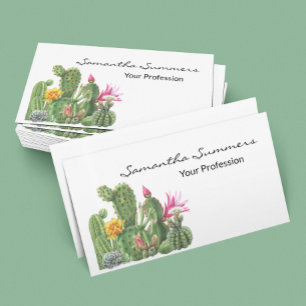 Watercolor Desert Cactus Southwest  Business Card